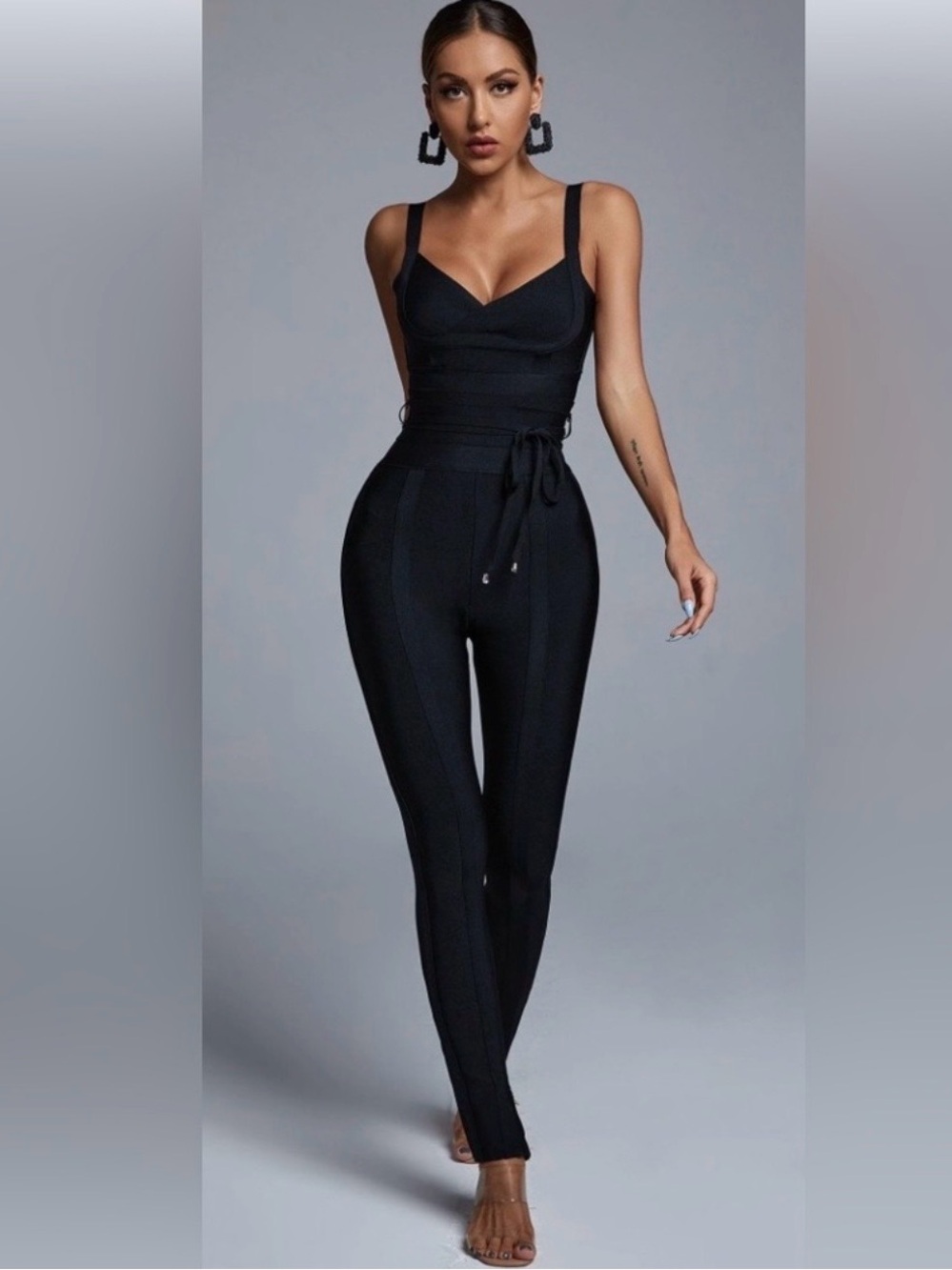 Chic Black Sleeveless Jumpsuit Bella Barnett